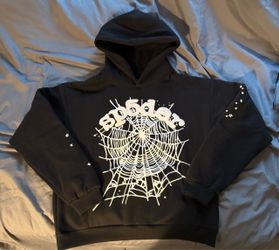 Sp5der OG black Web Graphic Hoodie Black