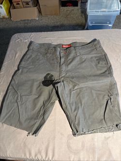 Milwaukee Men's Gray Work Pants, Cutoff Shorts Cotton/Polyester Blend, 38 Waist