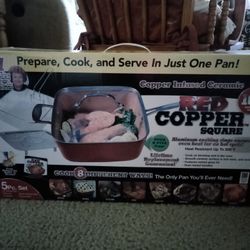 RED COPPER SQUARE PAN