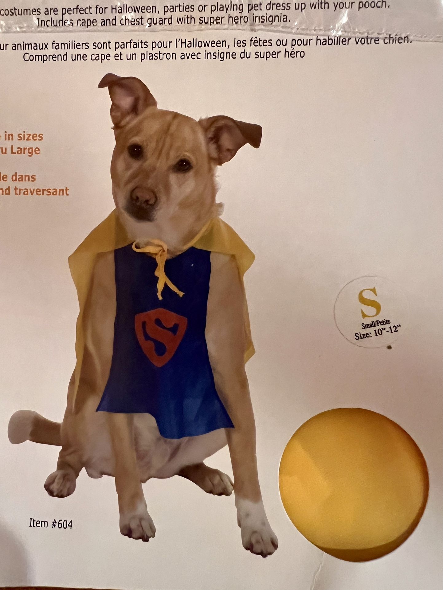 Pet Superman/superhero Halloween Costume