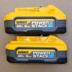 Dewalt 20v Batteries Power Stack 5.0 Ah Brand New Price For Both 