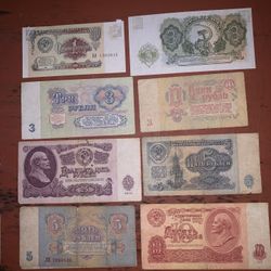 Russia Banknotes Lenin URSS Banknotes Set Of 8