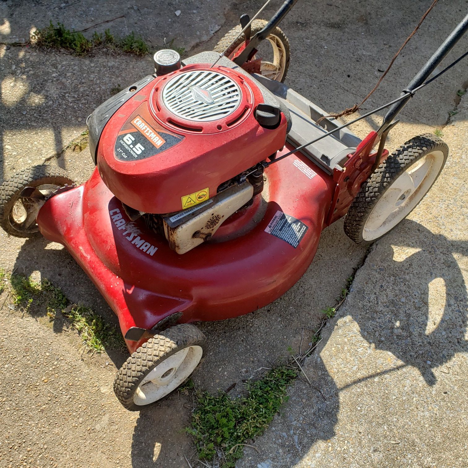 Super Easy Start Craftman 6.5 Lawn Mower 21" cut