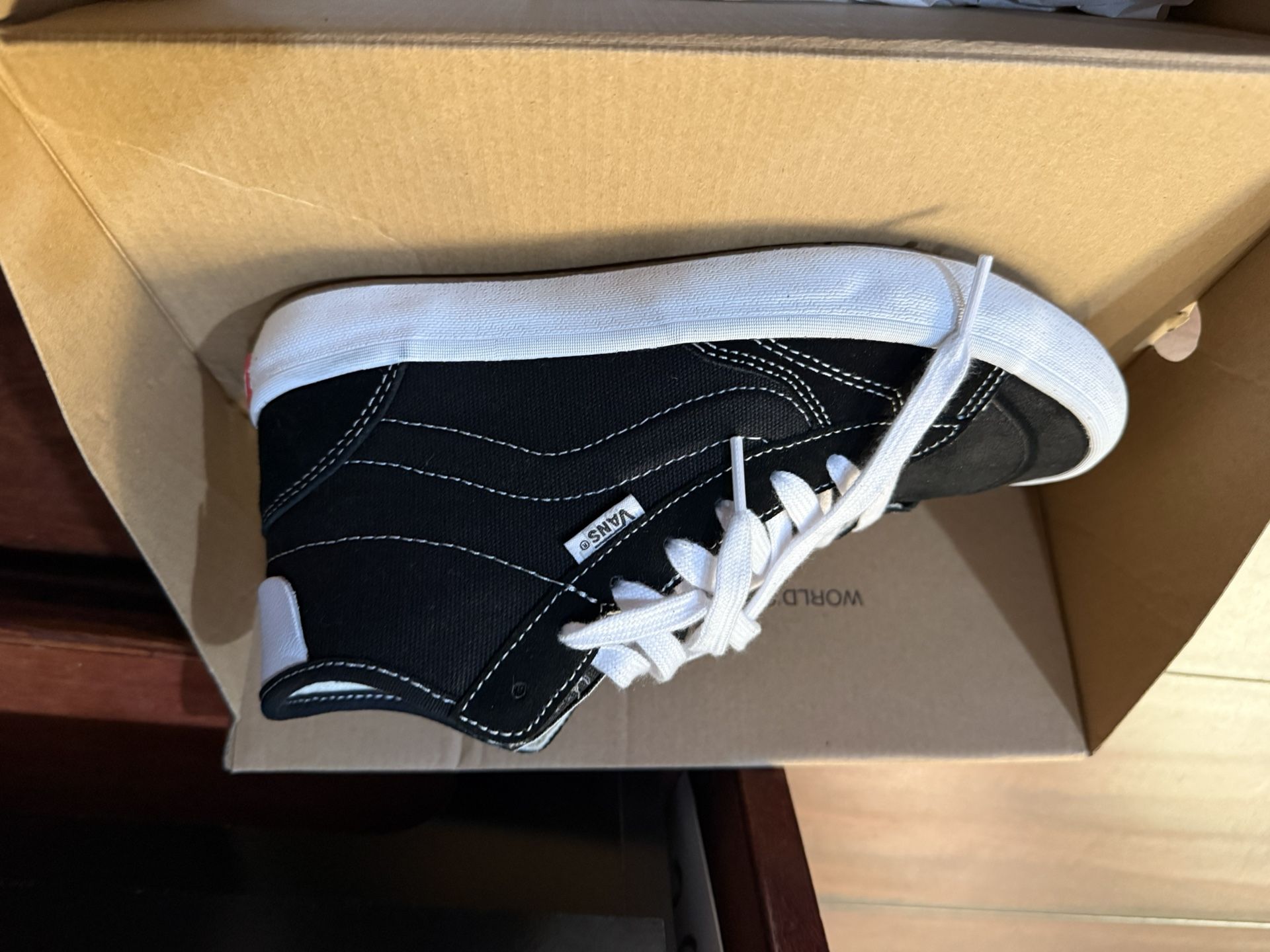 Black and White high top vans