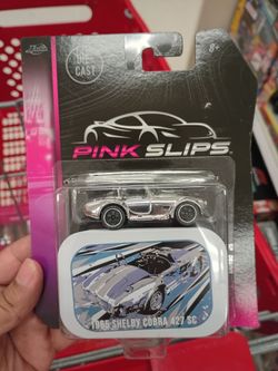 Jada Pink slips car collectable RARE chrome Shelby cobra 427 sc