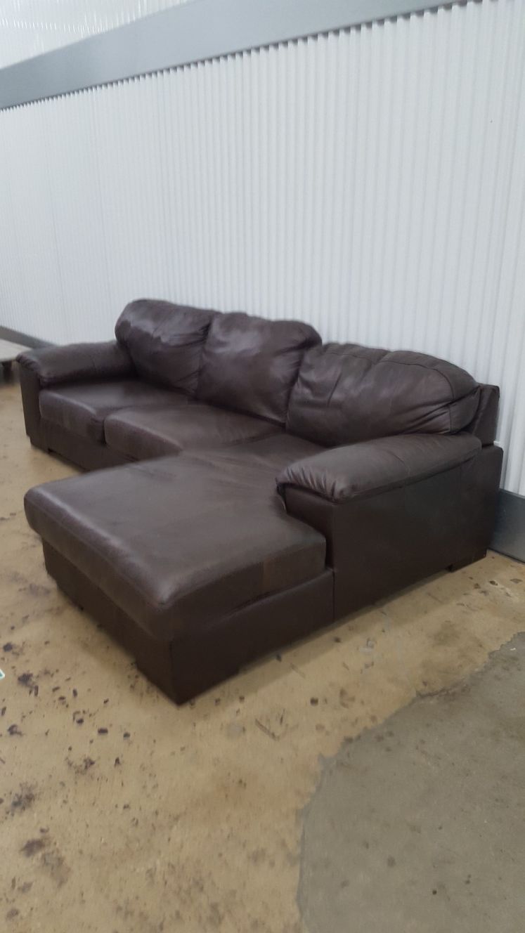 Brown Leather Sectional Sofa