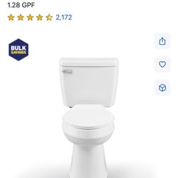 Project Source Elongated chair height toilet
