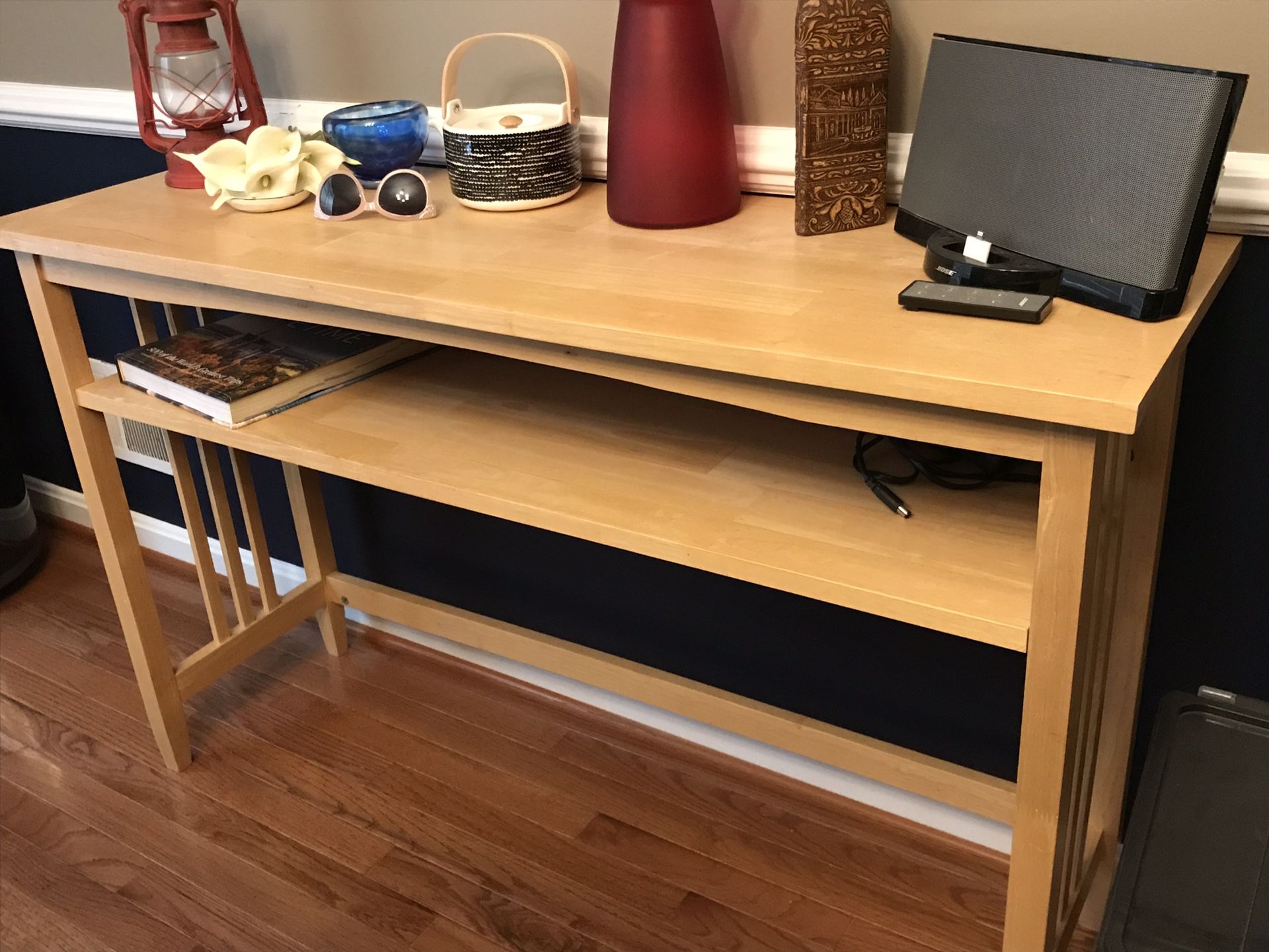 Wooden hall table