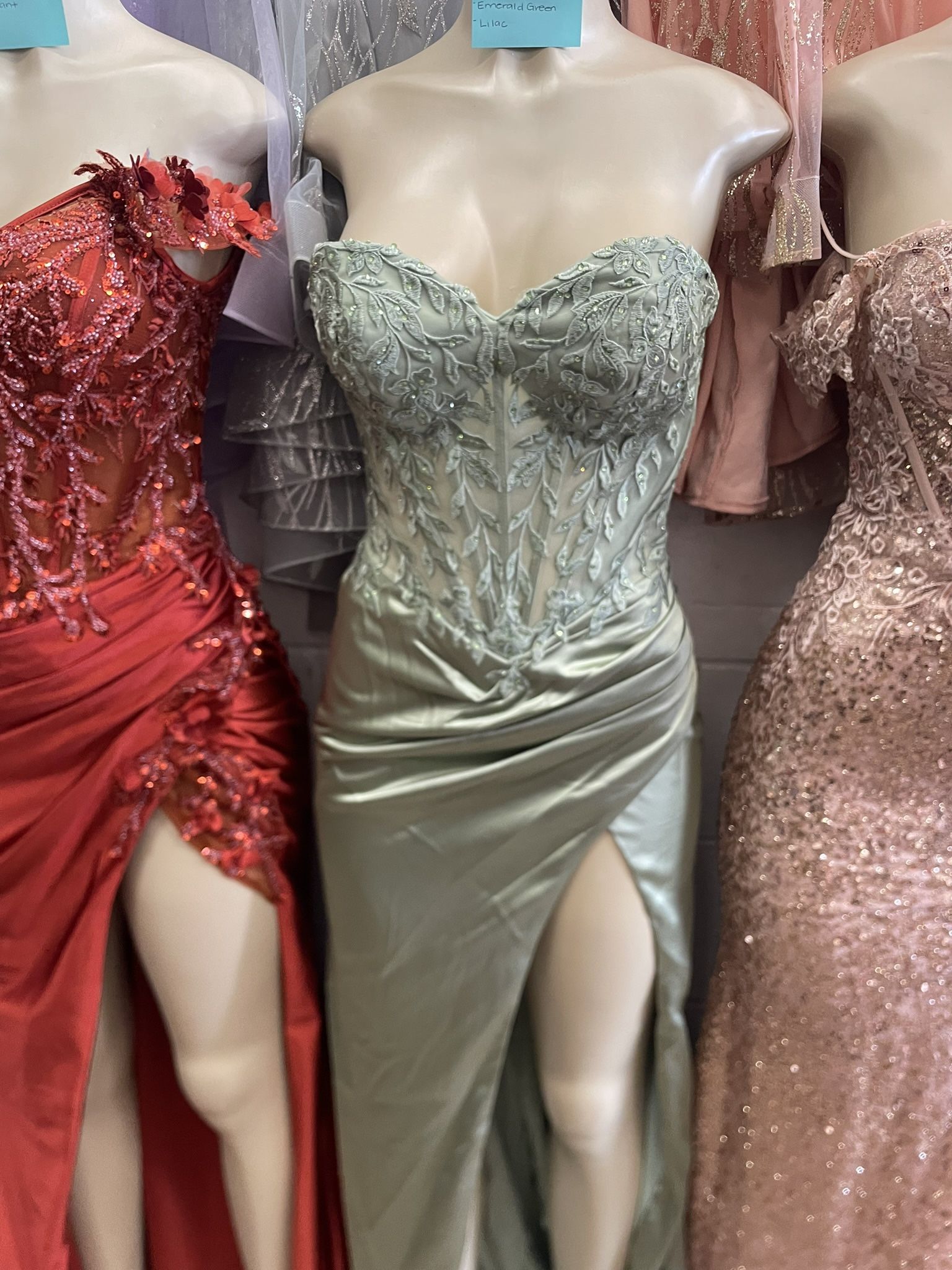 Green prom dress size small