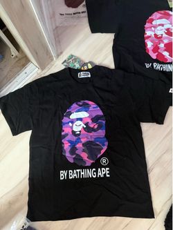 Bape Tee Shirt Black+Purple
