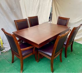 Wooden Dining Table & 6 chairs