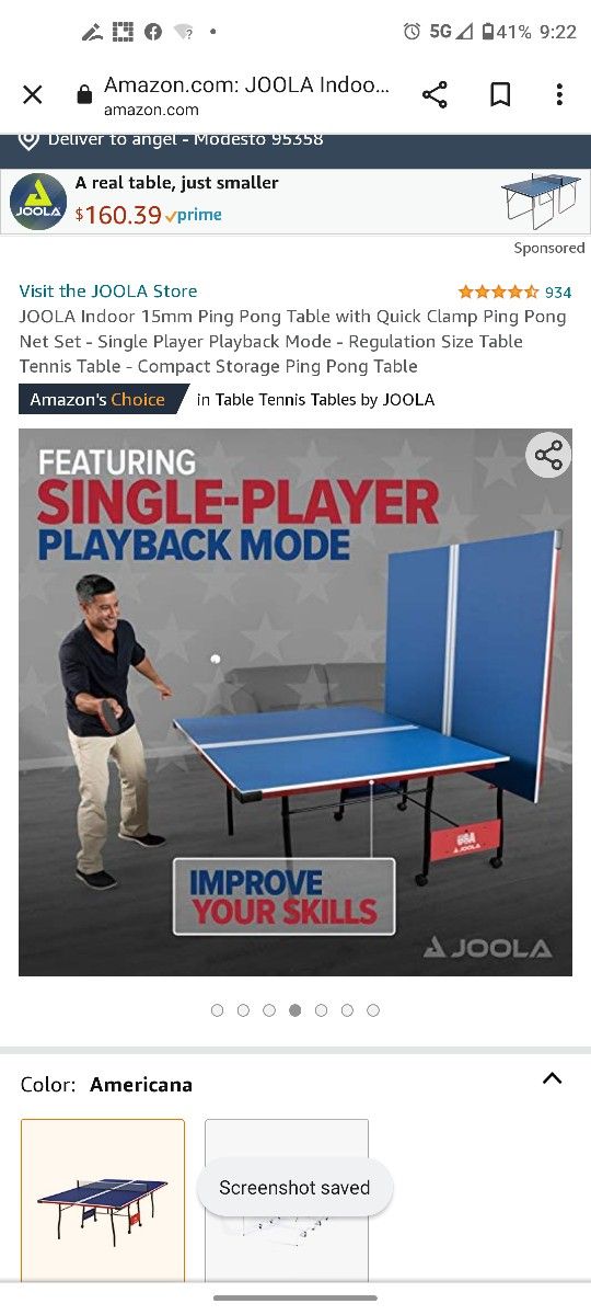 JOOLA Indoor 15mm Ping Pong Table with Quick Clamp Ping Pong Net Set - Single Player Playback Mode - Regulation Size Table Tennis Table - Compact Stor