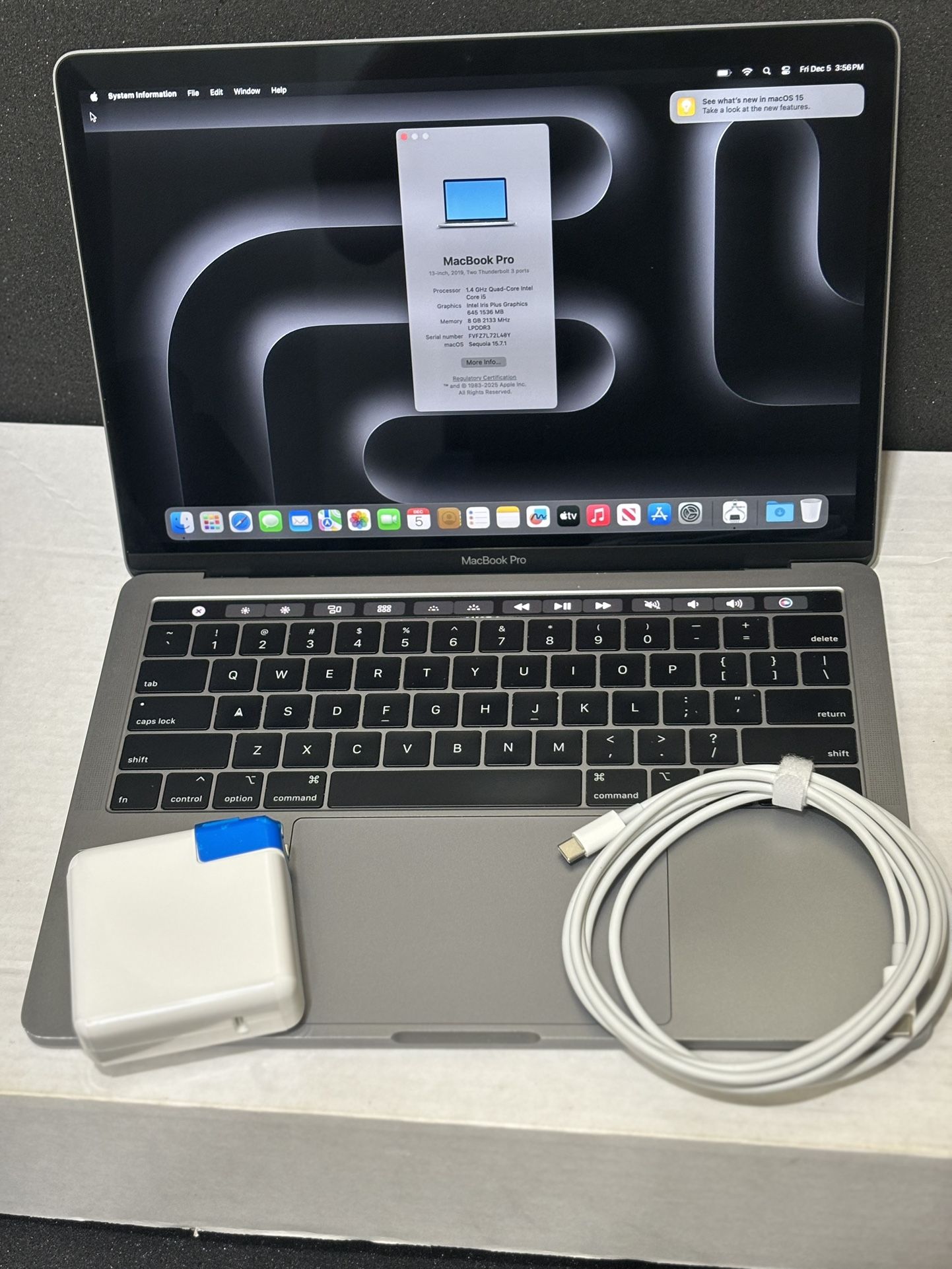 Macbook Pro 13 2019 i5/8gb ram /128 gb Ssd