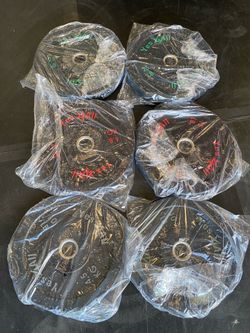 Bumper Plates Set: 100 lbs