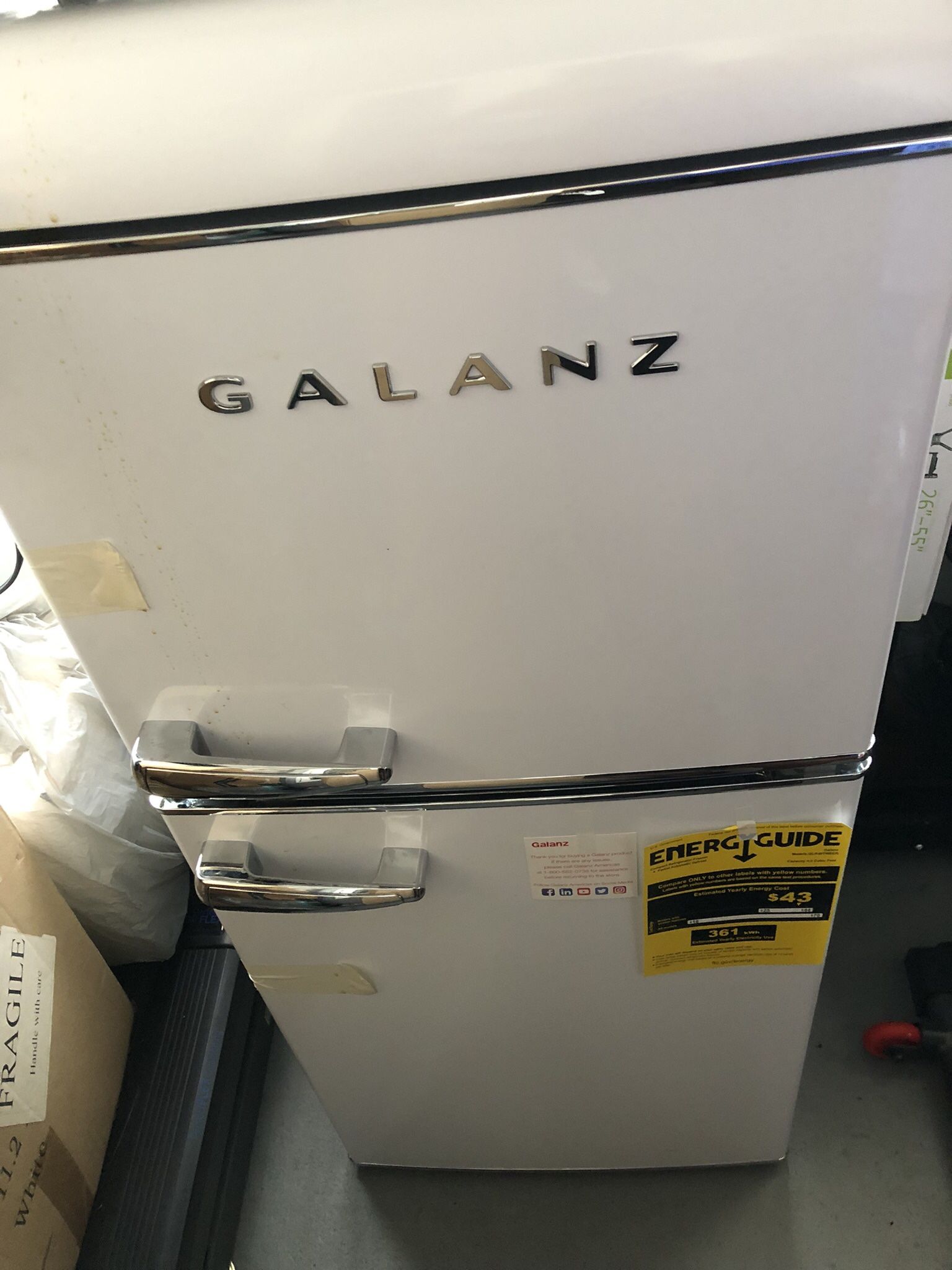 Galanz Refrigerator/Freezer 3.1 cu Ft