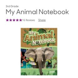My Animal Notebook 3rd Grade New