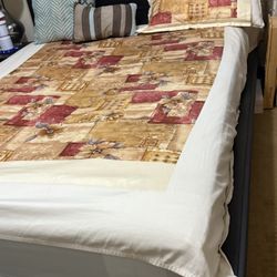 Selling Queen Bed With Mattress , Sofa , Chest And Side Table 