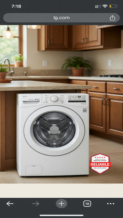 LG Washer Dryer Set WM3400CW DLE3400W – Like New, Smart Features - Houston, TX