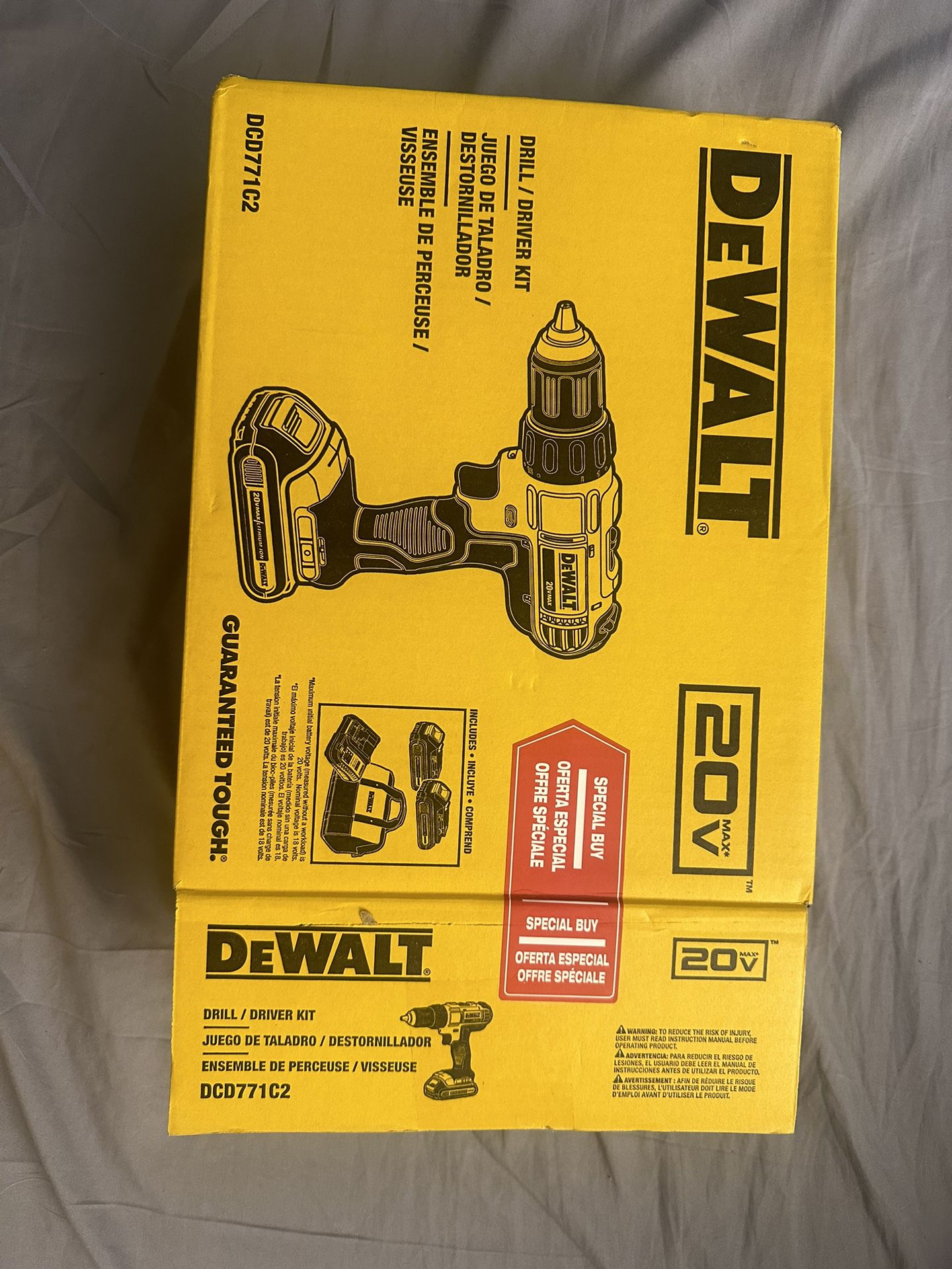 Drill Dewalt 20V Max 2 Batteries 