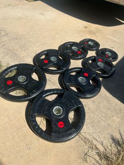 Rubber coated Olympic plates