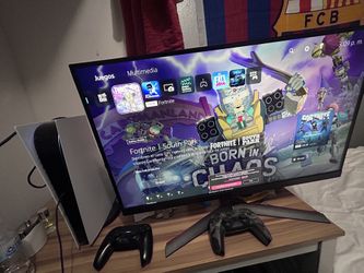 Ps5 Digital With 2 Controllers, With A Gaming Monitor LG 32 Inches!.