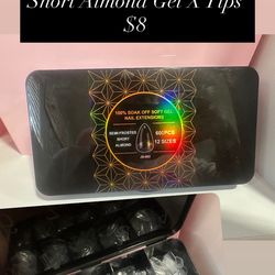 Short Almond Gel X Tips