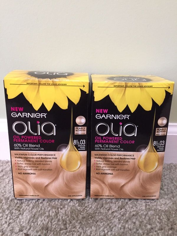 2 New Garnier Olia Hair Color 8 1 2 03 Medium Pearl Blonde For