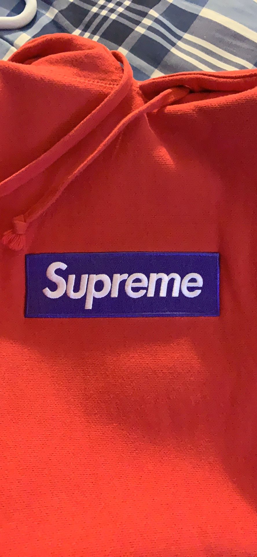 Supreme red box logo hoodie