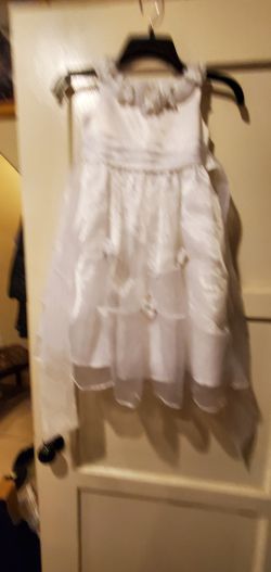 Vestido Blanco Para Bautizo Niña De 5 Y 6 Años