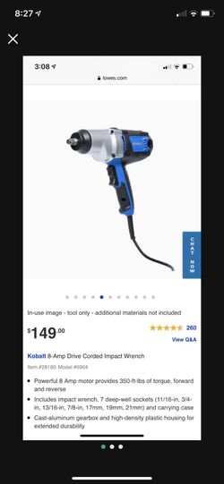 Kobalt 8amp Impact Wrench