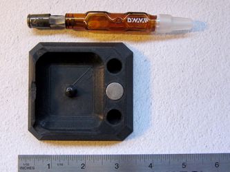 DynaVap in Amber Glass + Custom 3D Printed Debowler Tray Station