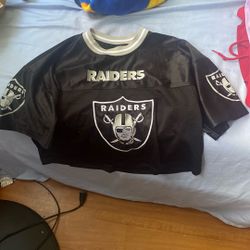 Girls raider jersey crop top