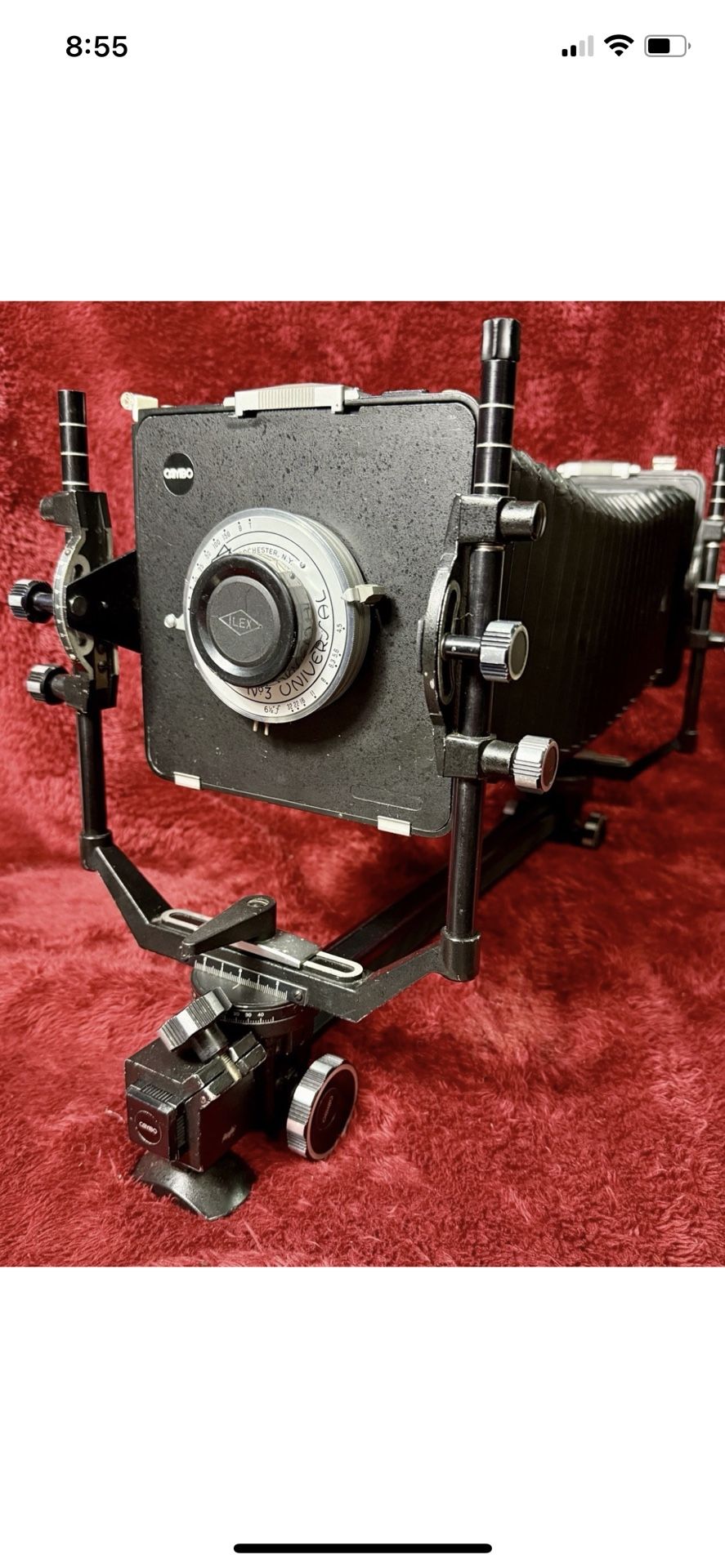 CAMBO SC-2 4x5 Monorail View Camera w/ ILEX Paragon 6.5” f:4.5 Lens & Shutter