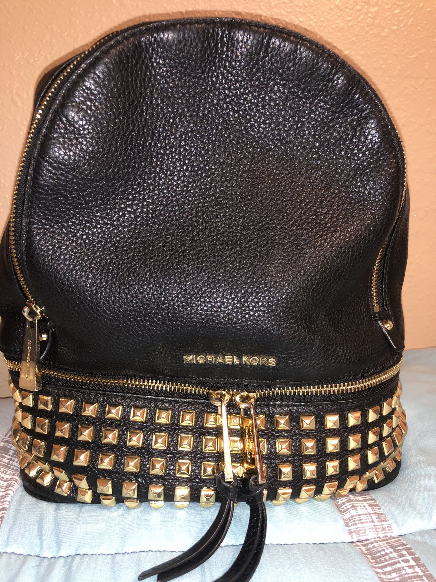 Michael Kors studded leather backpack