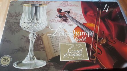 Longchamp gold 7 1/2oz glasses