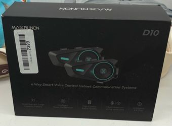 Maxrunon D10 Bluetooth Helmet Communication System – 2 Pack