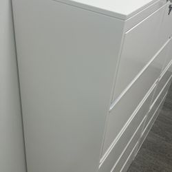 Five-Drawer Lateral File, Roll-Out/Posting Shelves,