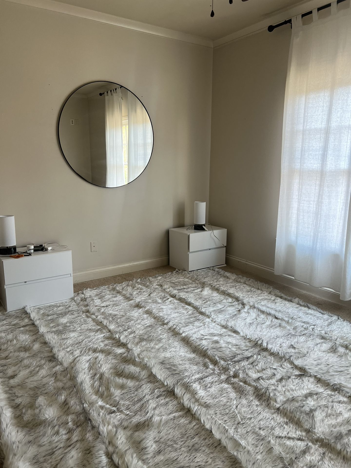 White Faux Fur Rug