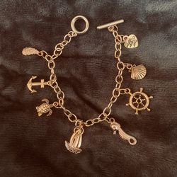 Nautical/Ocean Themed Handmade Charm Bracelet - New