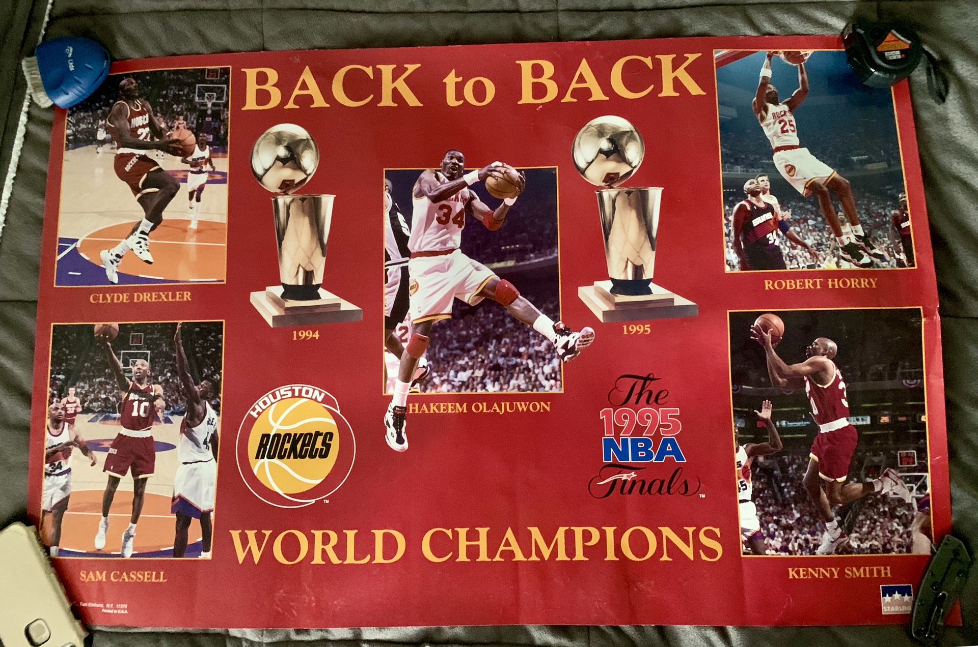 Houston Rockets back 2 back NBA Champions poster
