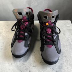 Jordan Air Jordan 7 Bordeaux Gray/Black/Purple High Top Lace-Up Nubuck Men’s