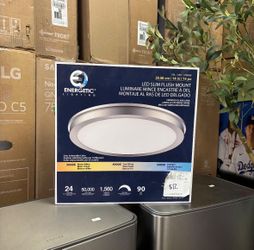 LED slim flush mount 14” up to 5000K adjustable lumen light $12