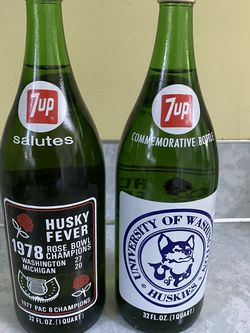 UW University Of Washington Rose Bowl Champions 1997 7-Up (unopened)