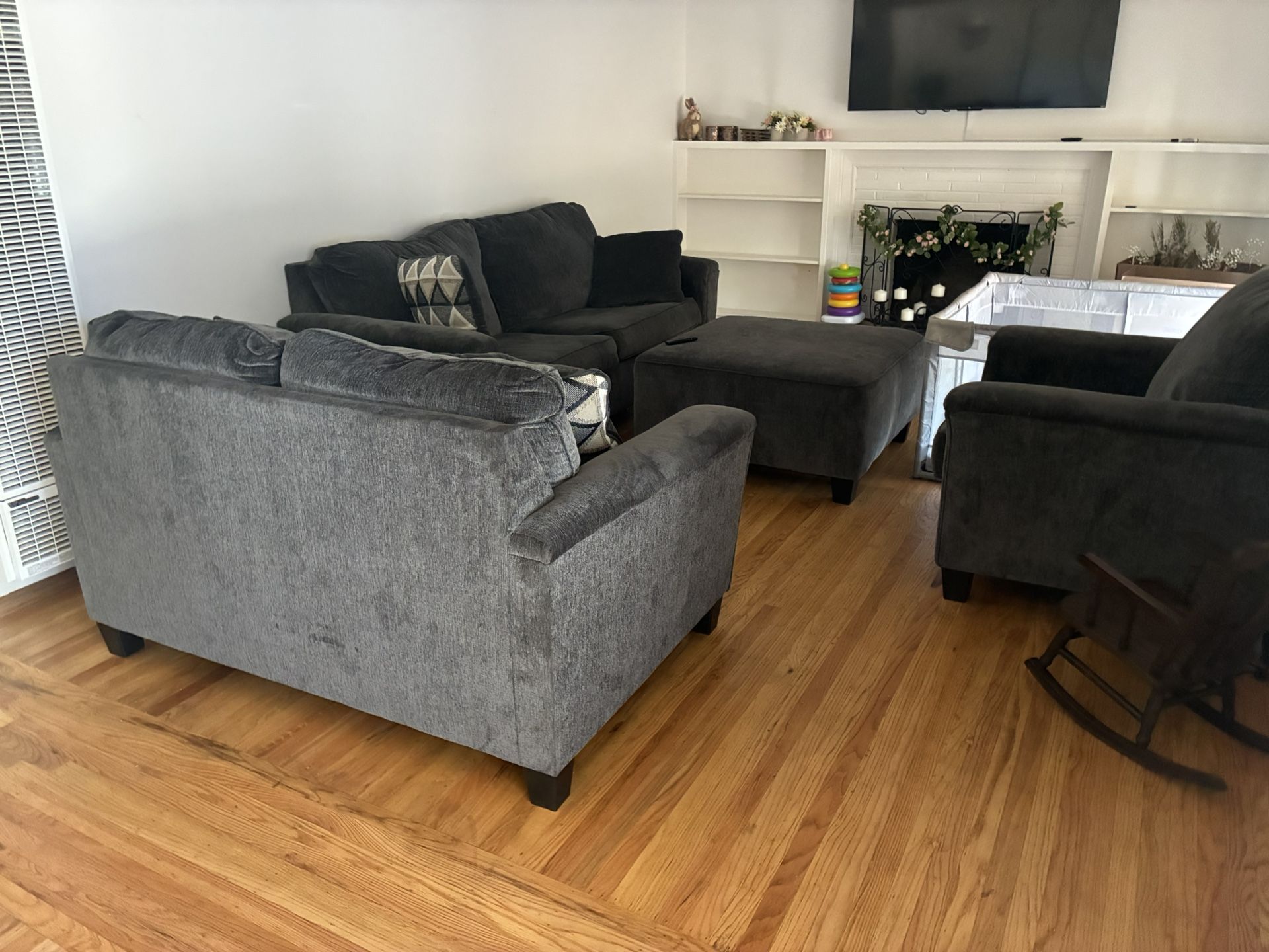 Sofa Sleeper Set With Ottoman