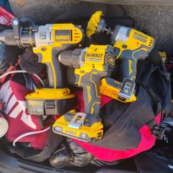 Dewalt Impact, Drill, Hammer Drill Combo All Brand New With Charges And Batteries