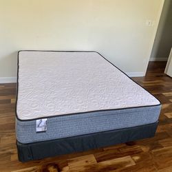 Queen Size Mattress 10 Inch With Box Springs & Metal Bed Frame Set New From Factory Available All Size Same Day Delivery