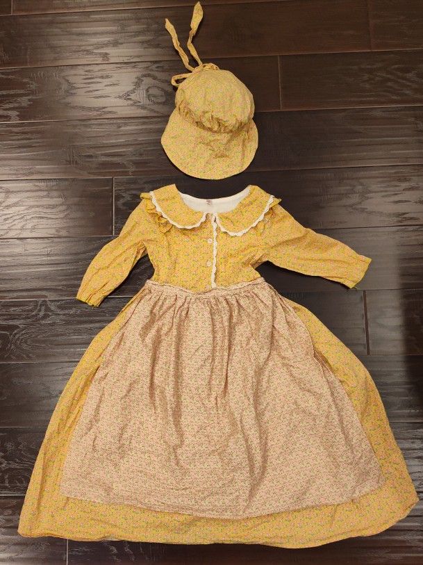 Pioneer Girl Little House On The Prairie Style Cotton Costume Size 10 - 12
