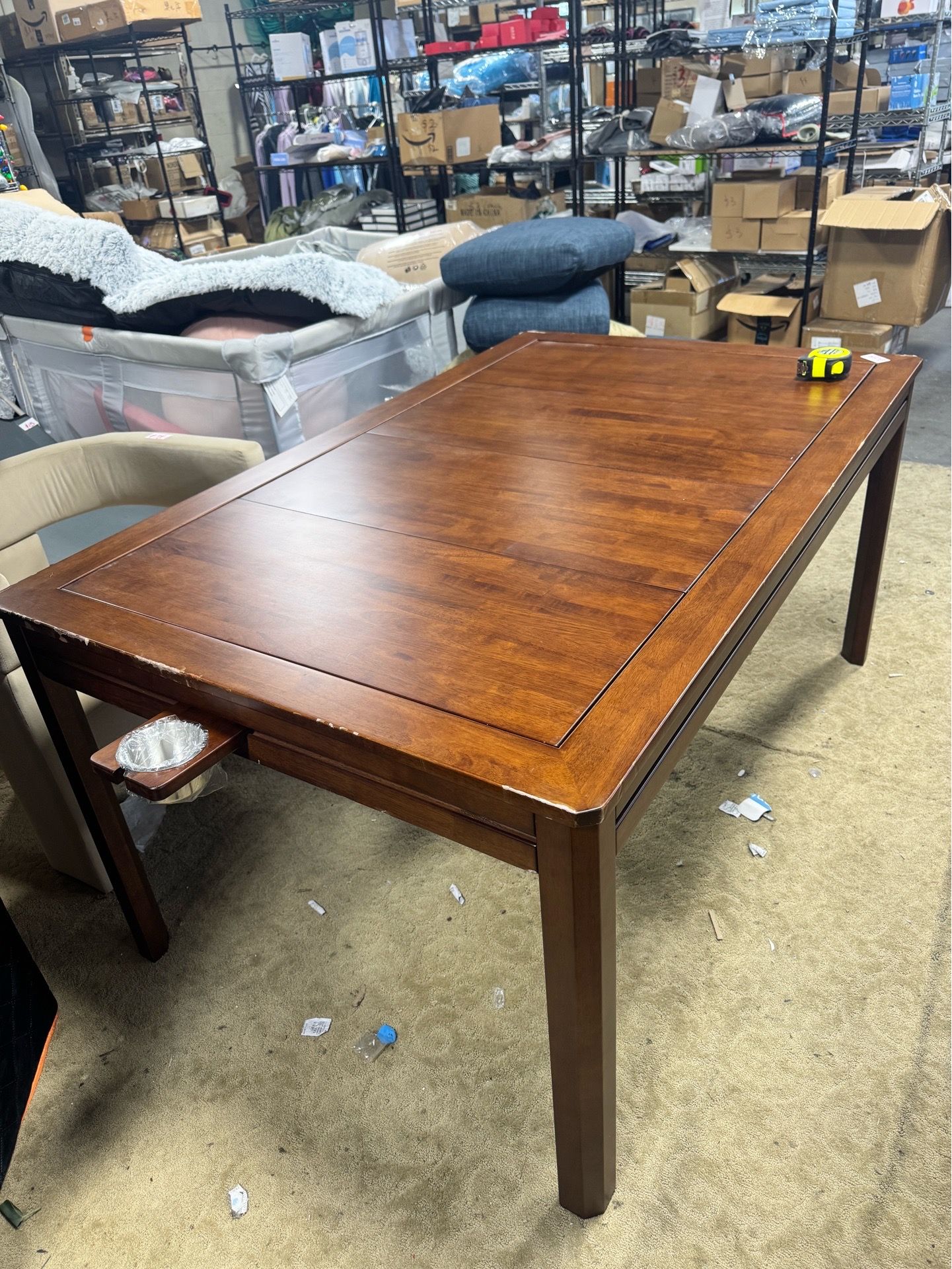 Solid Wood Board Game Table, Dining & Gaming Table