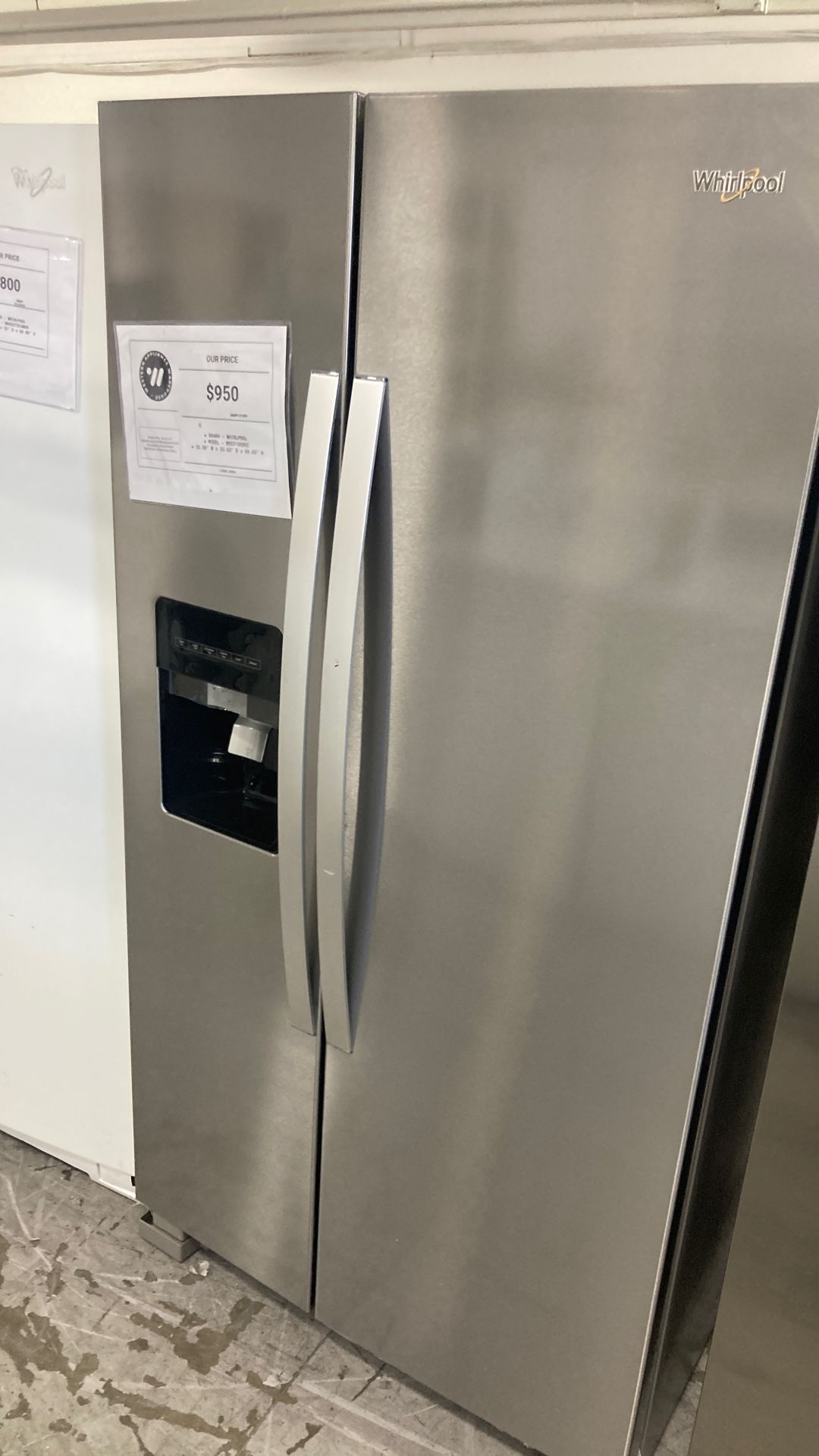 Whirlpool Side By Side Fridge