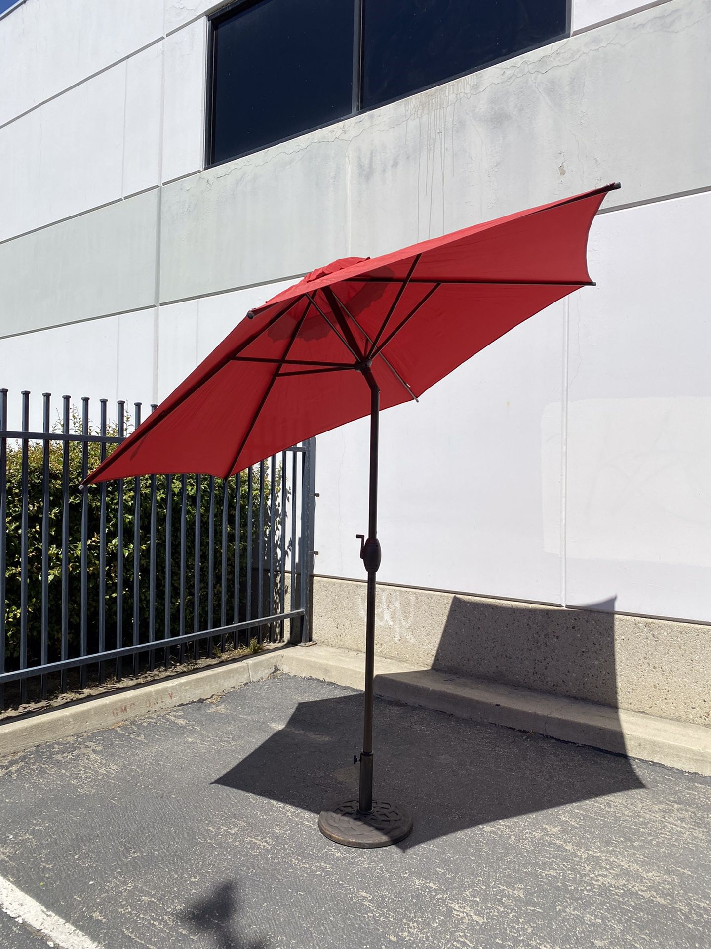 Patio Umbrella, 9 FT Tilt Crank Outdoor Market Umbrella, Multiple Colors Available, Base Sold Separately 